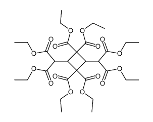 2,4-bis-(bis-ethoxycarbonyl-methyl)-cyclobutane-1,1,3,3-tetracarboxylic acid tetraethyl ester Structure