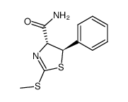 (+-)-2-methylsulfanyl-5t-phenyl-4,5-dihydro-thiazole-4r-carboxylic acid amide结构式