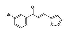 (E)-1-(3-bromophenyl)-3-(thiophen-2-yl)prop-2-en-1-one结构式