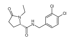 N-[(3,4-dichlorophenyl)methyl]-1-ethyl-5-oxo-L-prolinamide Structure