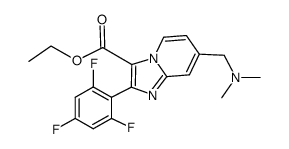 7-dimethylaminomethyl-2-(2,4,6-trifluorophenyl)imidazo[1,2-a]pyridine-3-carboxylic acid ethyl ester结构式