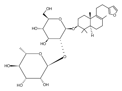 [[2S,(-)]-5-[2-(3-Furanyl)ethyl]-1,2,3,4,4a,7,8,8aα-octahydro-1,1,4aβ,6-tetramethylnaphthalen-2β-yl]6-deoxy-2-O-β-D-glucopyranosyl-α-L-mannopyranoside picture