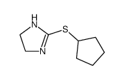 1H-Imidazole,2-(cyclopentylthio)-4,5-dihydro-(9CI) structure