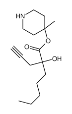 (4-methylpiperidin-4-yl) 2-hydroxy-2-prop-2-ynylheptanoate Structure