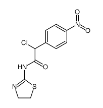 2-Chloro-N-(4,5-dihydro-thiazol-2-yl)-2-(4-nitro-phenyl)-acetamide结构式