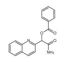 benzoyloxy-[2]quinolyl-acetic acid amide结构式