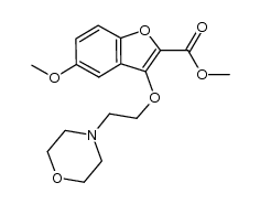 methyl 3-(2-morpholinoethoxy)-5-methoxybenzofuran-2-carboxylate Structure