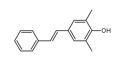 3,5-dimethyl-4-hydroxystilbene结构式