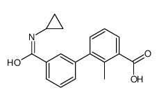 3-[3-(cyclopropylcarbamoyl)phenyl]-2-methylbenzoic acid结构式