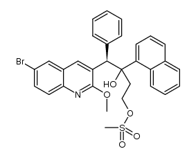 (4R)-4-(6-bromo-2-methoxyquinolin-3-yl)-3-hydroxy-3-(naphthalen-1-yl)-4-phenylbutyl methanesulfonate Structure