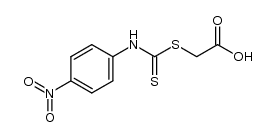 [N-4-Nitrophenylthiocarbamoylthio]-essigsaeure结构式