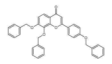 7,8-bis(benzyloxy)-2-(4-(benzyloxy)phenyl)-4H-chromen-4-one Structure