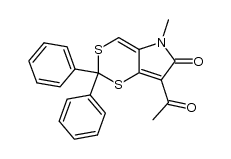 7-Acetyl-5-methyl-2,2-diphenyl-1,3-dithiino[5,4-b]pyrrol-6(5H)-on Structure