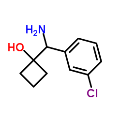 1-[Amino(3-chlorophenyl)methyl]cyclobutanol Structure