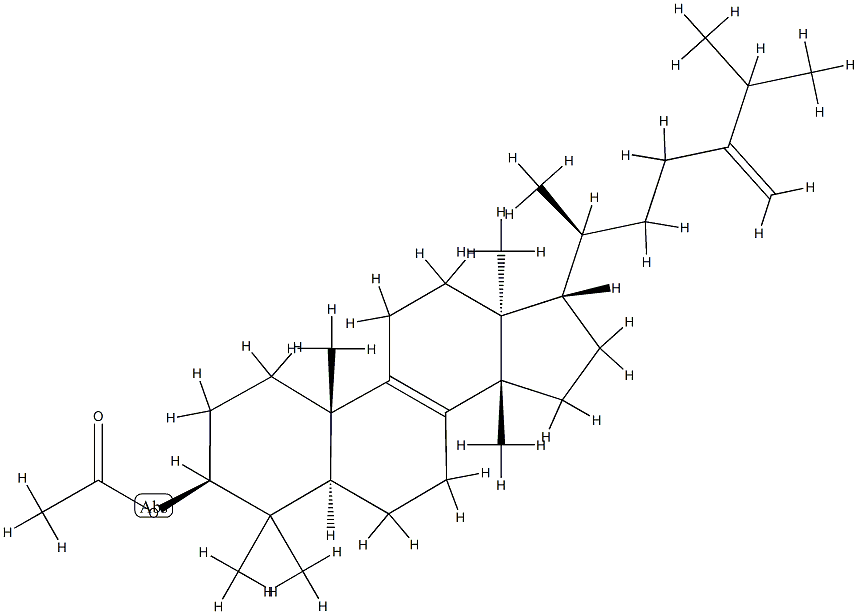 24-Methylene-5α-tirucalla-8-ene-3β-ol acetate结构式