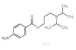 1-Propanol,3-[bis(1-methylethyl)amino]-, 1-(4-aminobenzoate), hydrochloride (1:1) structure