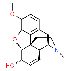 (14α)-7,8-Didehydro-4,5α-epoxy-3-methoxy-17-methylmorphinan-6α-ol structure