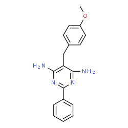 6-AMINO-5-(4-METHOXYBENZYL)-2-PHENYL-4-PYRIMIDINYLAMINE structure