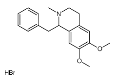 1-benzyl-6,7-dimethoxy-2-methyl-1,2,3,4-tetrahydroisoquinolin-2-ium,bromide结构式