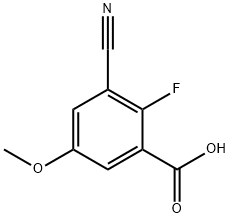 3-Cyano-2-fluoro-5-hydroxy-benzoic acid结构式