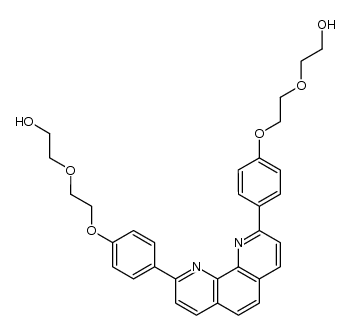 2,2'-(((((1,10-phenanthroline-2,9-diyl)bis(4,1-phenylene))bis(oxy))bis(ethane-2,1-diyl))bis(oxy))diethanol Structure