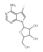 7H-Pyrrolo[2,3-d]pyrimidin-4-amine,5-chloro-7-b-D-ribofuranosyl-结构式