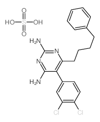 5-(3,4-dichlorophenyl)-6-(4-phenylbutyl)pyrimidine-2,4-diamine,sulfuric acid Structure