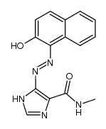 5-((2-hydroxynaphthalen-1-yl)diazenyl)-N-methyl-1H-imidazole-4-carboxamide结构式