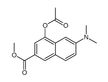 4-(乙酰基氧基)-6-(二甲基氨基)-2-萘羧酸甲酯结构式