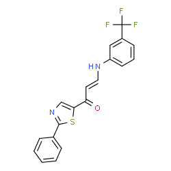 1-(2-PHENYL-1,3-THIAZOL-5-YL)-3-[3-(TRIFLUOROMETHYL)ANILINO]-2-PROPEN-1-ONE Structure