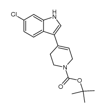 6-chloro-3-(1-tert-butoxycarbonyl-1,2,3,6-tetrahydropyridin-4-yl)-1H-indole结构式