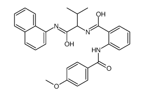 Benzamide, 2-[(4-methoxybenzoyl)amino]-N-[2-methyl-1-[(1-naphthalenylamino)carbonyl]propyl]- (9CI)结构式