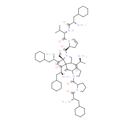 Antamanide, 2-(3-cyclohexyl-L-alanine)-3-(3-cyclohexyl-L-alanine)-6-(3-cyclohexyl-L-alanine)-7-(3-cyclohexyl-L-alanine)- Structure