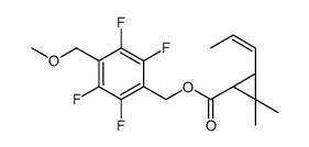 [2,3,5,6-tetrafluoro-4-(methoxymethyl)phenyl]methyl (1S,3R)-2,2-dimethyl-3-[(E)-prop-1-enyl]cyclopropane-1-carboxylate Structure