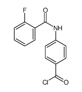 4-[(2-fluorobenzoyl)amino]benzoyl chloride Structure