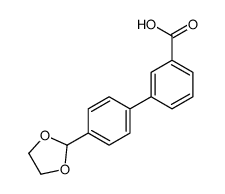 4-(1,3-Dioxolan-2-yl)biphenyl-3-carboxylic acid Structure