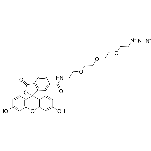 6-FAM-PEG3-Azide Structure