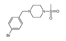 1-[(4-bromophenyl)methyl]-4-methylsulfonylpiperazine Structure