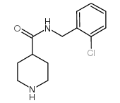 N-[(2-chlorophenyl)methyl]piperidine-4-carboxamide structure