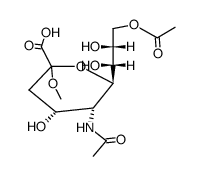 N-Acetyl-2-O-methyl-β-neuraminic Acid 9-Acetate结构式