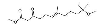 methyl 11-methoxy-7,11-dimethyl-3-oxo-6-dodecenoate Structure