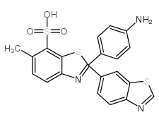 2-(4-aminophenyl)-6-methyl[2,6'-bibenzothiazole]-7-sulphonic acid Structure