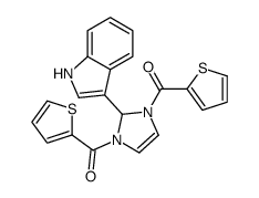 [2-(1H-indol-3-yl)-3-(thiophene-2-carbonyl)-2H-imidazol-1-yl]-thiophen-2-ylmethanone Structure