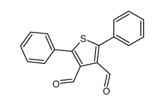 2,5-diphenylthiophene-3,4-dicarbaldehyde结构式