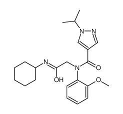 1H-Pyrazole-4-carboxamide,N-[2-(cyclohexylamino)-2-oxoethyl]-N-(2-methoxyphenyl)-1-(1-methylethyl)-(9CI) structure