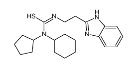 (9CI)-N-[2-(1H-苯并咪唑-2-基)乙基]-N-环己基-N-环戊基-硫脲结构式