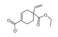 4-ethenyl-4-ethoxycarbonylcyclohexene-1-carboxylate Structure