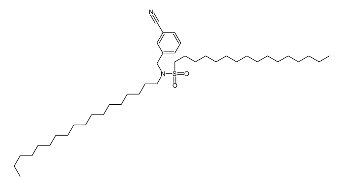 N-[(3-cyanophenyl)methyl]-N-octadecylhexadecane-1-sulfonamide结构式