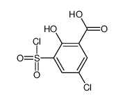 5-chloro-3-chlorosulfonyl-2-hydroxybenzoic acid结构式