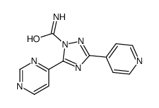 3-pyridin-4-yl-5-pyrimidin-4-yl-1,2,4-triazole-1-carboxamide结构式